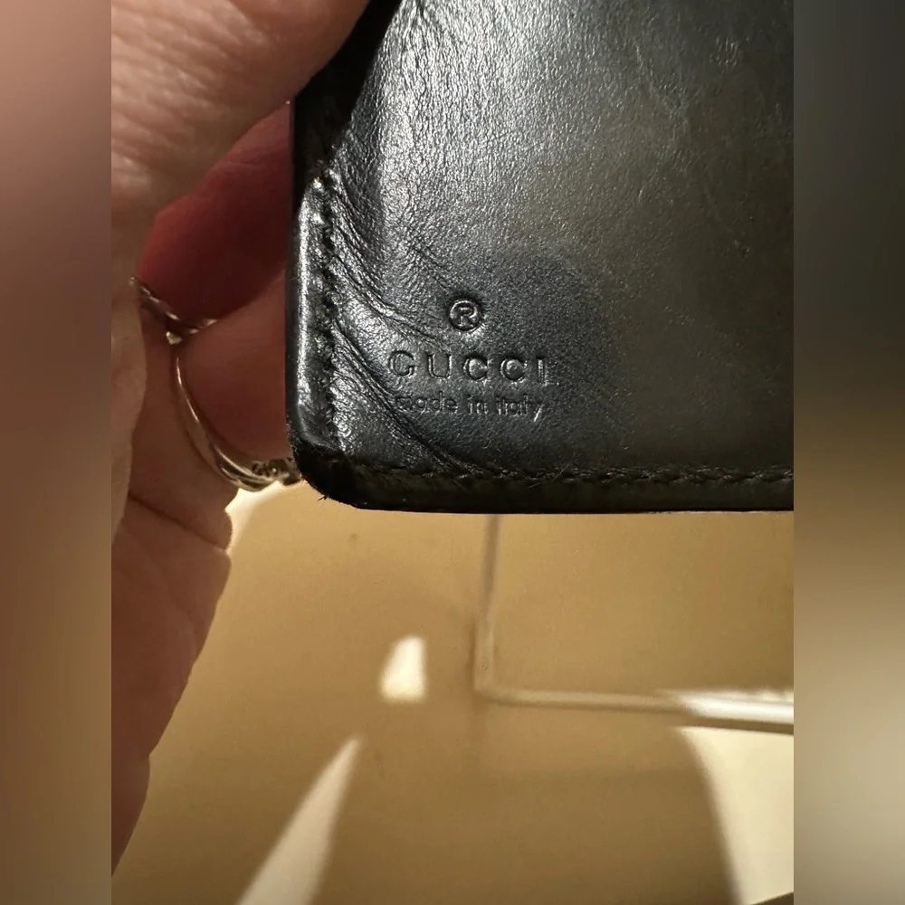 Gucci Ghost Bifold Calf Long Wallet W/box dustbag and cards